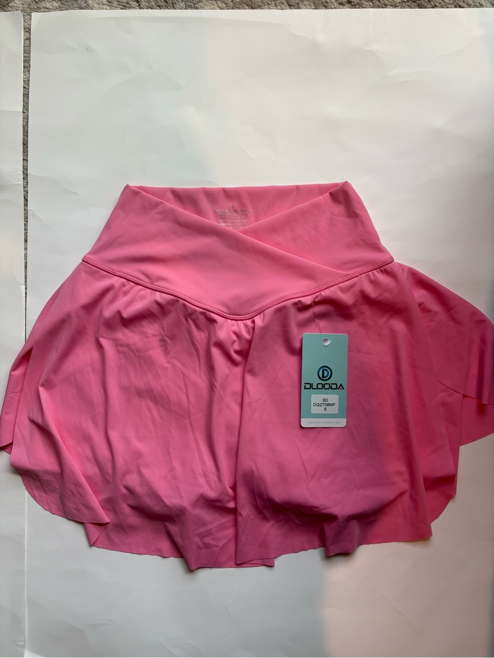 Bright Pink Athletic Skirt with Smooth Stretch Fabric